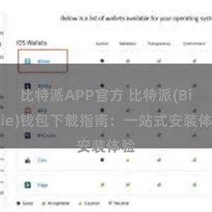 比特派APP官方 比特派(Bitpie)钱包下载指南：一站式安装体验