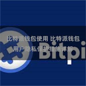 比特派钱包使用 比特派钱包用户隐私保护措施详解