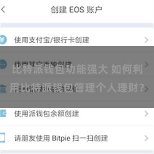 比特派钱包功能强大 如何利用比特派钱包管理个人理财？