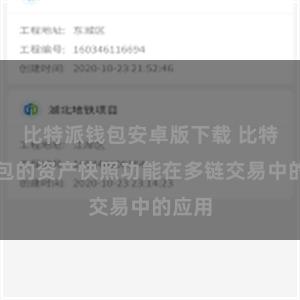 比特派钱包安卓版下载 比特派钱包的资产快照功能在多链交易中的应用