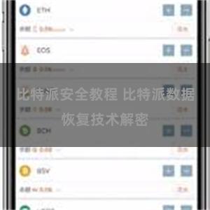 比特派安全教程 比特派数据恢复技术解密