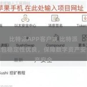 比特派APP客户端 比特派钱包稳定性优良，保障数字资产安全